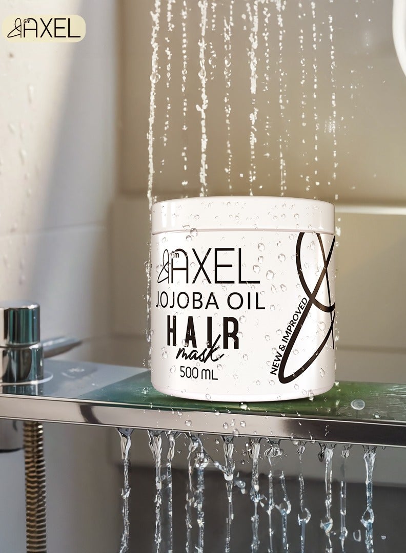 Axel Axel Jojoba Hair Mask 500ml - Heat Damage Repair, Sulfate & Silicone-Free  - Image 3