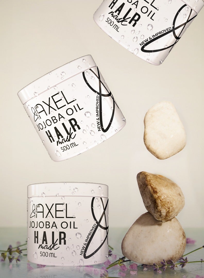 Axel Axel Jojoba Hair Mask 500ml - Heat Damage Repair, Sulfate & Silicone-Free  - Image 4