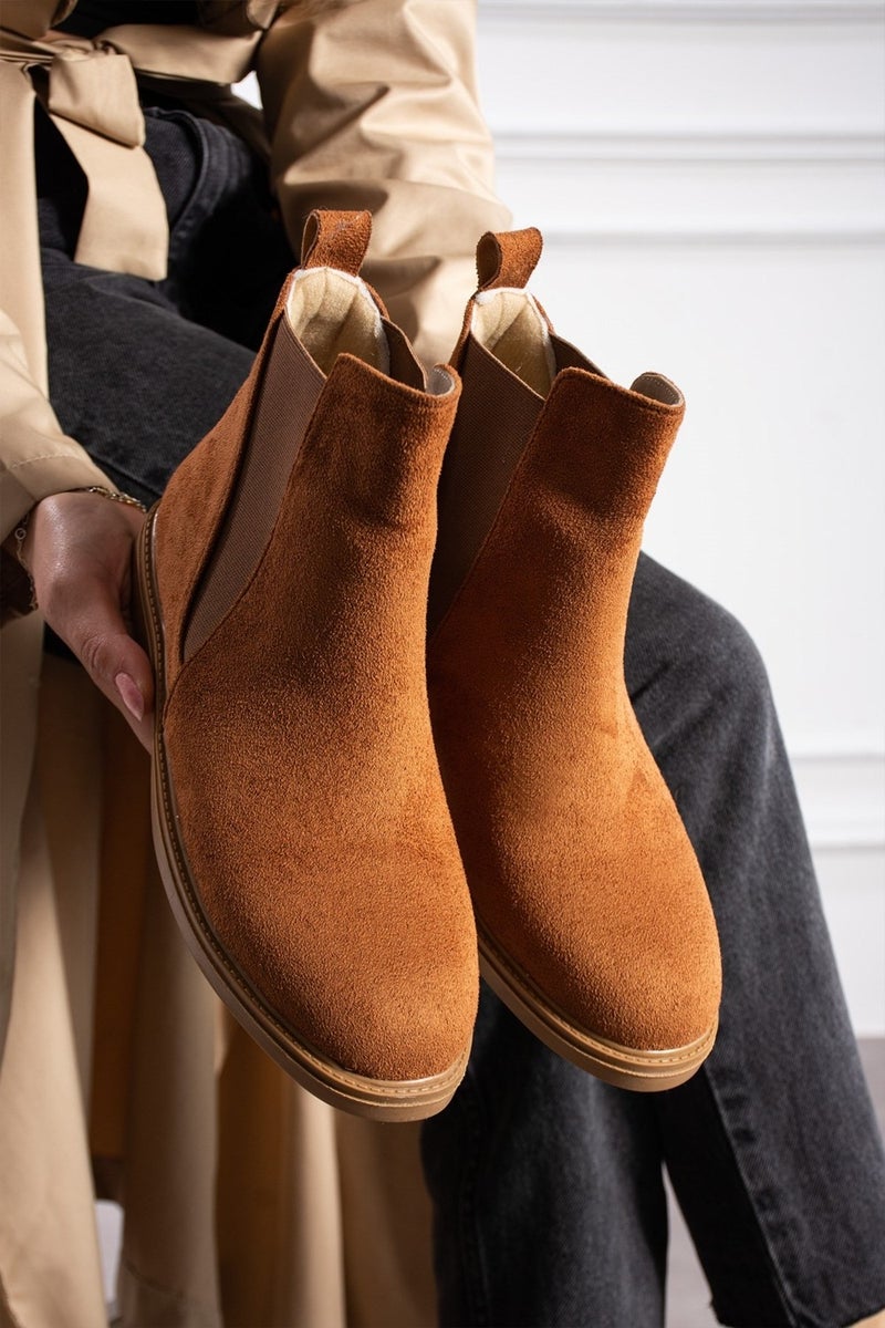 Albishoes Women Warm Lining Non-Slip Sole Suede Comfortable Elastic Easy Wear Casual Women Suede Boots  - Image 4