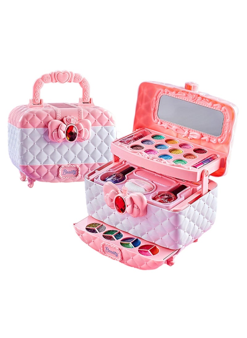 Modern Beauty Box, Girl Children'S Set, Washable Non-Toxic Children'S Makeup Toys, Dress Up Games, Holiday Gifts, Suitable For 4 Years Old And Above - Image 1