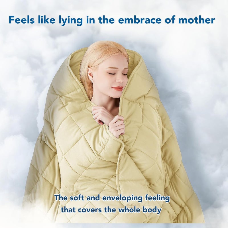 Topcee Weighted Blanket for Adults (20 lbs, 60" x 80") Queen Size Soft Cooling Heavy Blanket Sleeping, Apply to 190-210 lbs Body, Thick Breathable Blanket with Glass Bead, Easy Care - Image 4