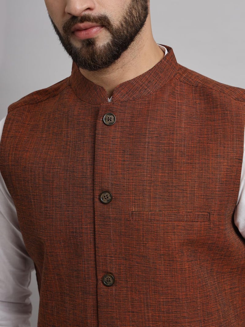 LATEST CHIKAN Men's Traditional Cotton Nehru Jacket/Waistcoat,44 - Image 5