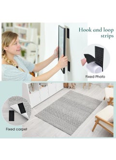 SYOSI 20 Pcs Hook and Loop Tape Strips,with Adhesive Sticky Back Fastener, Heavy Duty Double Side Mounting Tape Industrial Strength Interlocking Tape for Home School Office,2x4 inch  - Image 4