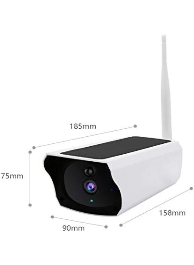 Outdoor Solar Security Device, HD 1080P Solar Wireless Wifi IP Device, IP66 Waterproof Home Surveillance Device with 10m Night Vision, Motion Detection, Remote Viewing for Android & iOS - Image 1