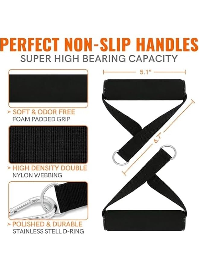 TRASSLE 13 Pack Resistance Bands Set Workout Bands with 2 Elastic Bands, Door Anchor Handles, Ankle Straps, Training Manual, Carrying Bag, Exercise Bands for Home Workouts, Fitness Training, Yoga - Image 3