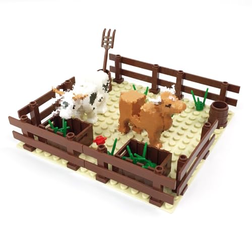 TNDCKP Barn and Farm Building Block Set B Panda Cow Pen Horse Pen Chicken Coop Compatible with Lego 853792 Accessory for Ages 612 - Image 5