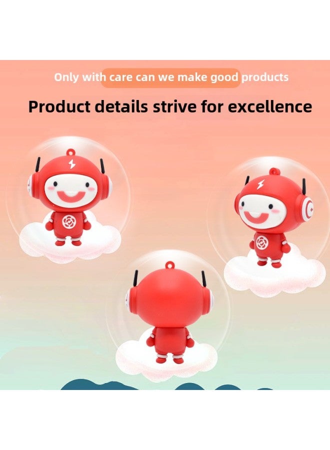 PVC Soft Rubber Cartoon Creative Doll U Disk Custom Shaped U Disk Personalized Cartoon Cute Gift U Disk Custom-Color:White-Capacity:128GB - Image 2