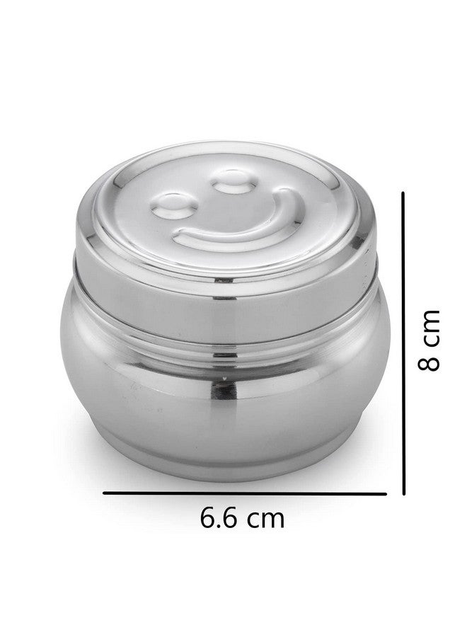 Expresso Stainless Steel Small/Mini Box Dabba/Container/Storage Box, Smiley,Capacity- 230ml Each, Set of 6 - Image 3
