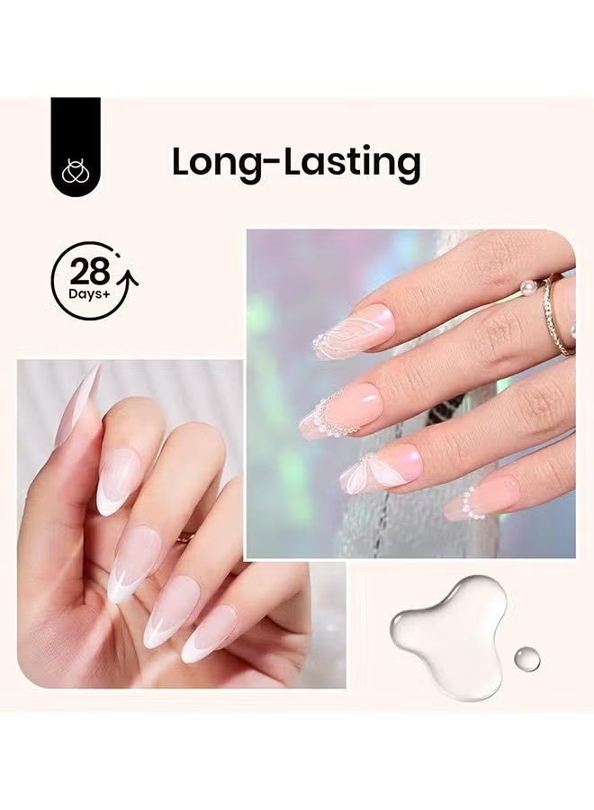 Gelish No Wipe Top Coat Base Coat Soak Off UV LED Drying Long Lasting Shiny Nail Varnish Set - Image 4