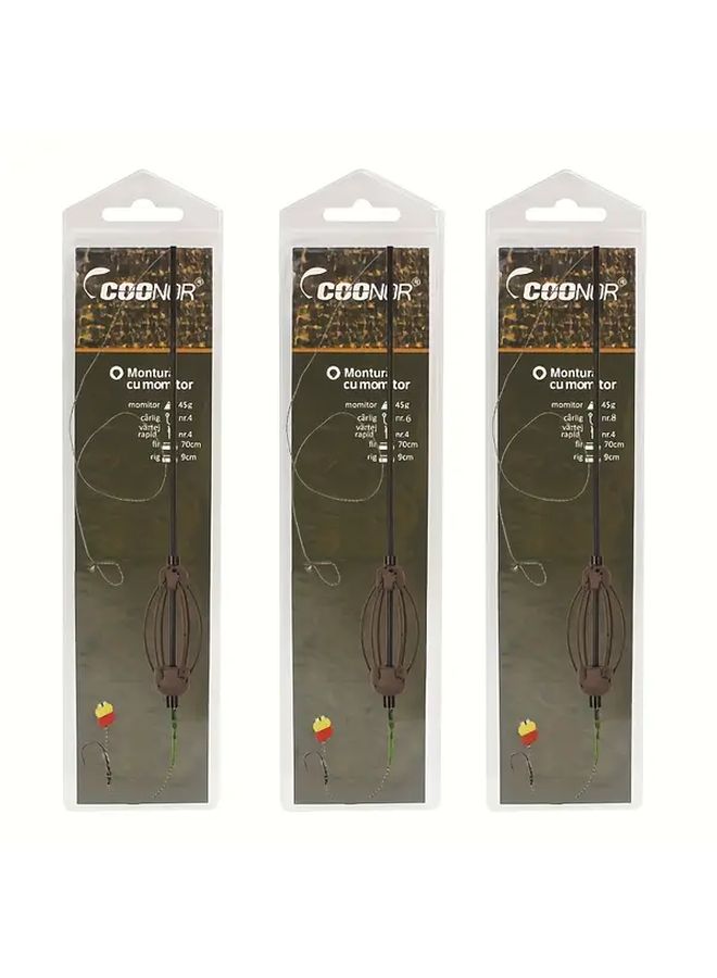 Extra Long High Strength Fishing Bait Cage Set 6 Model 1 Set For Giant European Carp Pike And Grassfish Bottom Return Assembly - Image 2