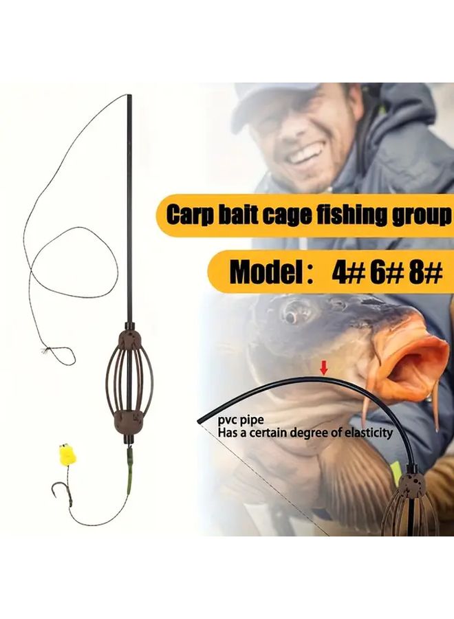 Extra Long High Strength Fishing Bait Cage Set 6 Model 1 Set For Giant European Carp Pike And Grassfish Bottom Return Assembly - Image 5