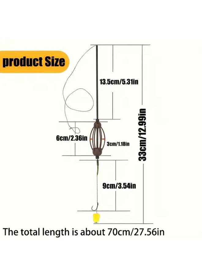 Extra Long High Strength Fishing Bait Cage Set 6 Model 1 Set For Giant European Carp Pike And Grassfish Bottom Return Assembly - Image 4
