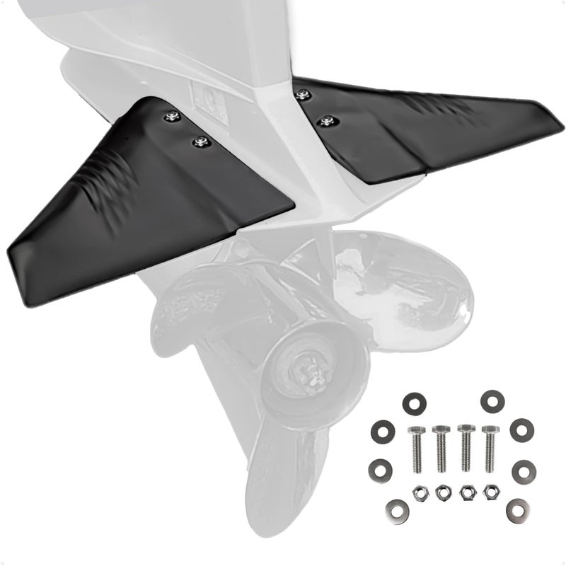 Five Oceans Hydrofoil for Outboard Motor, Hydro-Stabilizer for Outboards and Stern Drive Up to 200HP, Black - FO1882 - Image 1