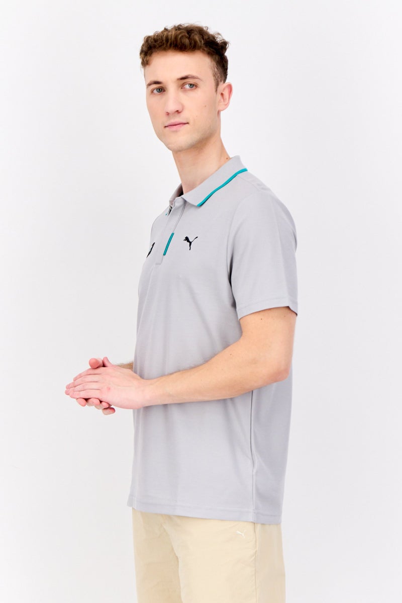 PUMA Men Sportswear Fit Short Sleeves AMG Petronas F1 Outdoor Polo Shirt, Grey  - Image 4