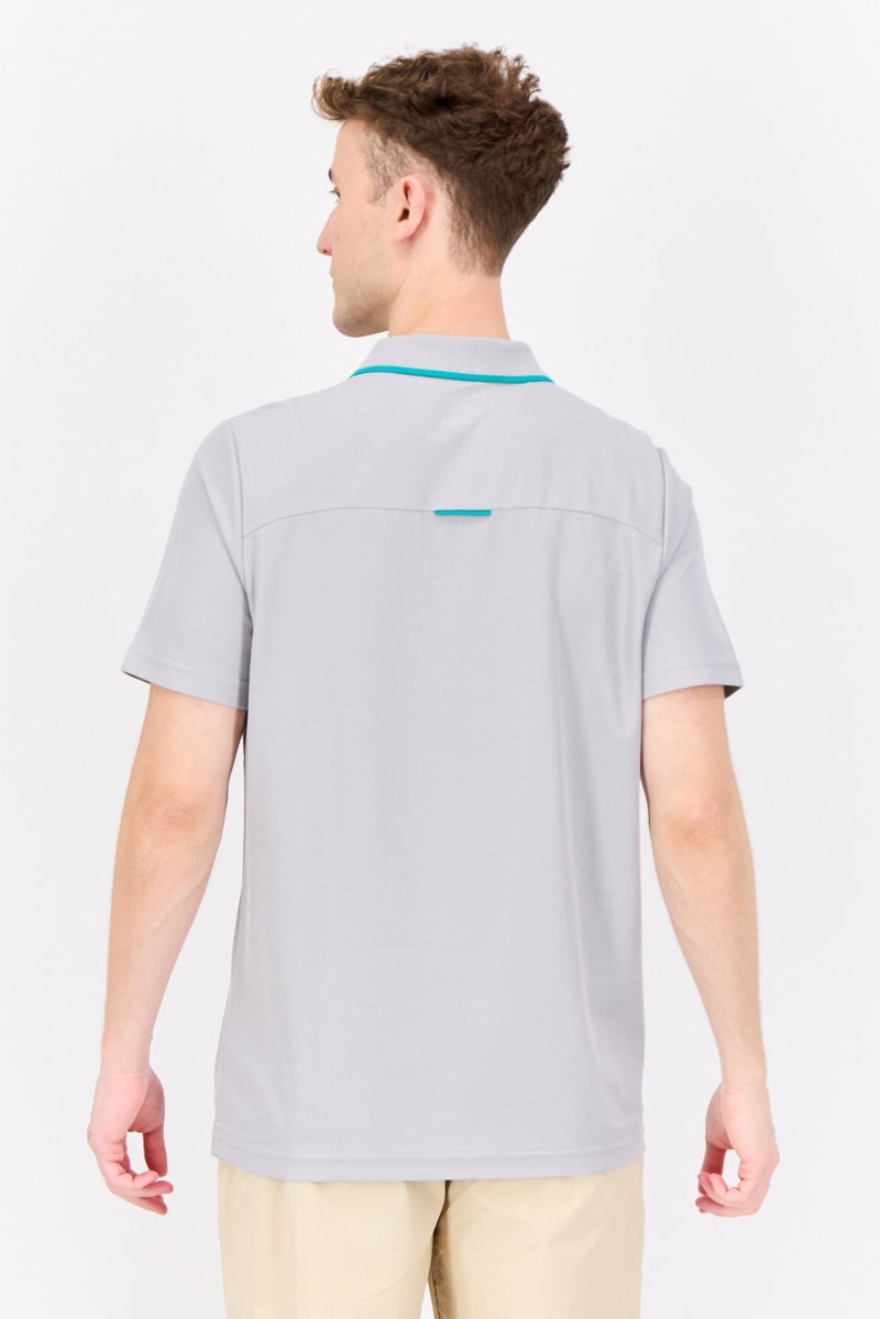 PUMA Men Sportswear Fit Short Sleeves AMG Petronas F1 Outdoor Polo Shirt, Grey  - Image 2