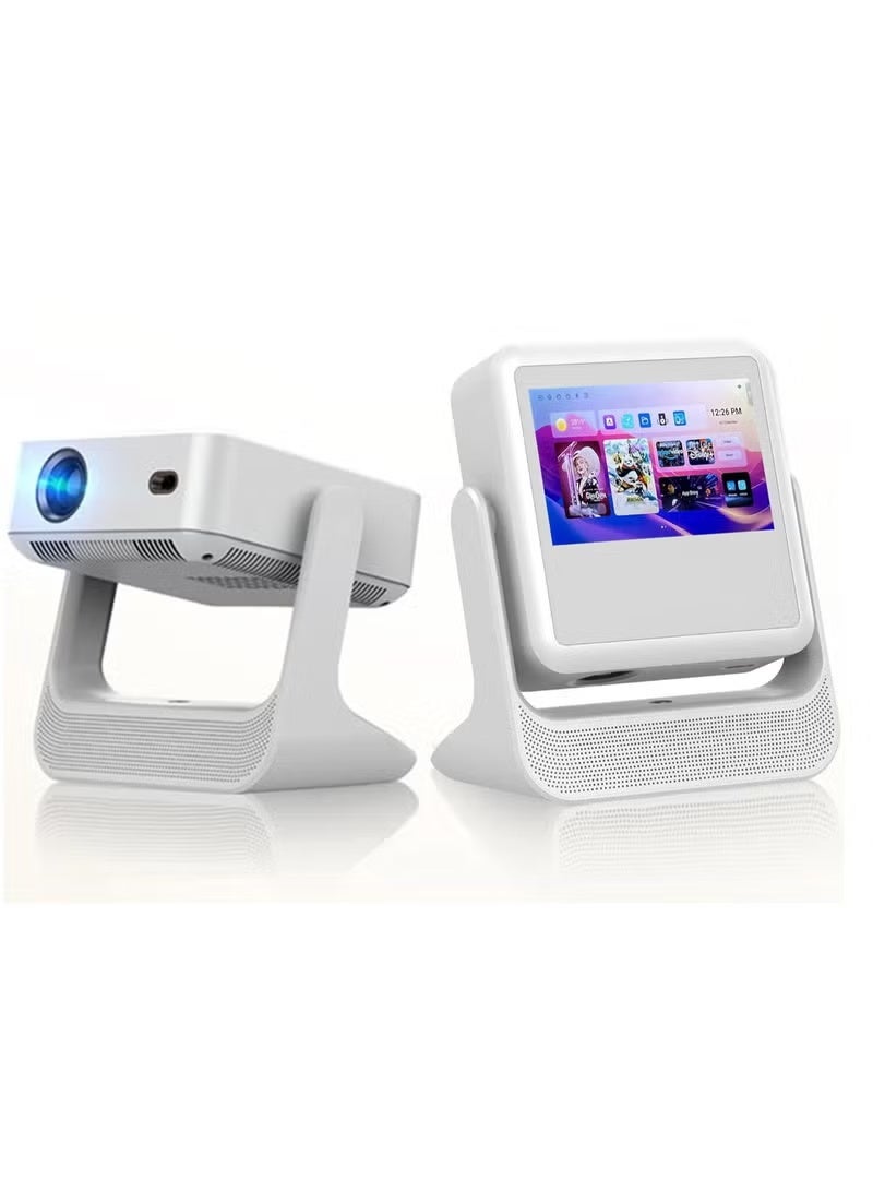 BlueFire A2 PRO Special Screens Smart Touch Projector | Dual 7" Touch & 2.7" LCD Screen Portable Android Projector | 4K Supported 720p HD, 200" Giant Screen, Auto-Focus, Keystone Correction, 180° Rotatable, 5G WiFi, Bluetooth, Dual Speakers for Home Theater & Gaming - Image 1