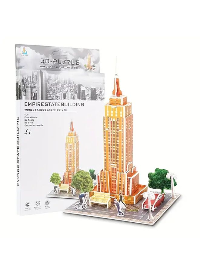 Empire State Building 3D Puzzle DIY Model Kit Educational Toy For Teens And Sports Fans - Image 1