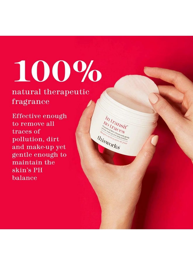 ThisWorks thisworks in transit no traces, Rosewater and Mint Infused Facial Cleansing Pads, Gently Removes Make-Up and Dirt, 60 Pads  - Image 5