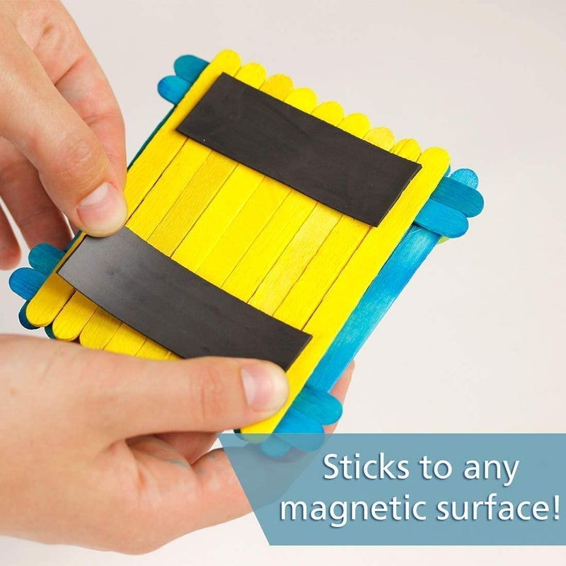 KRAFTMASTERS Pack of 1 Craft Magnets Self Adhesive Flexible Magnetic 2cm x 1m Paper Holder Photo Gallery Magnets Fridge Magnet Kitchen Organizers Magnet Multipurpose Office Magnets - Image 5