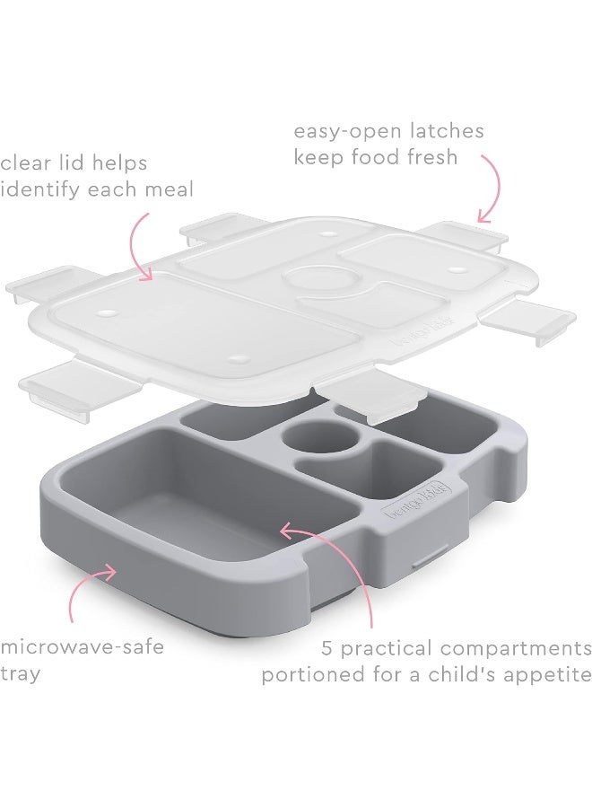 BentgoÂ® Kids Prints Tray with Transparent Cover - Reusable, BPA-Free, 5-Compartment Meal Prep Container with Built-In Portion Control for Healthy Meals At Home & On the Go (Puppy Love) - Image 4