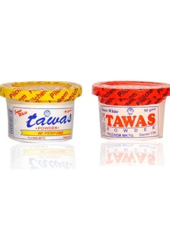 Snow White Tawas Deodorant Powder Two-Piece 50g