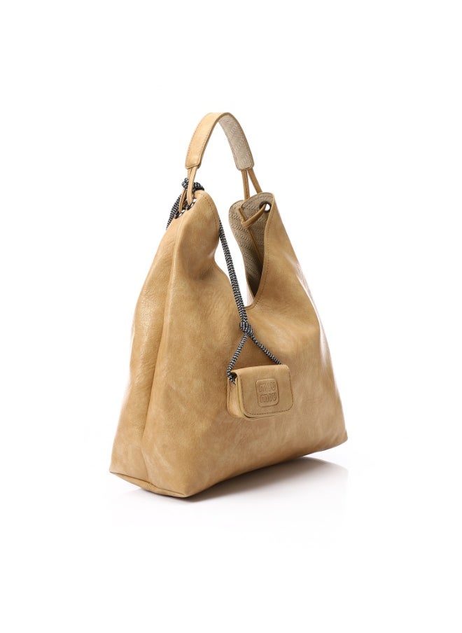 Mr.joe Mr Joe Camel Faux Leather Hobo Bag with Two Pouches Shoulder Bag for Women -4138  - Image 2