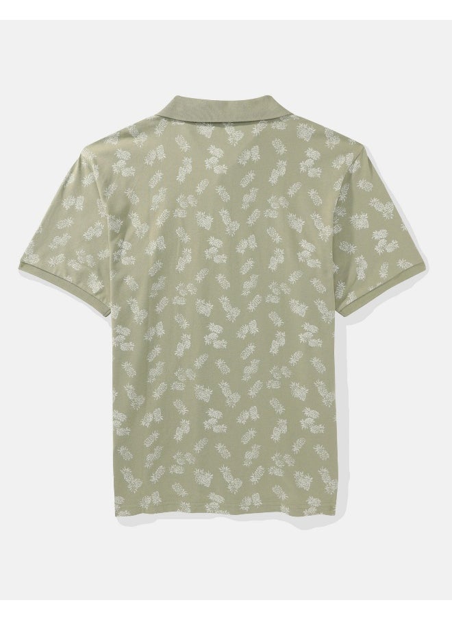 American Eagle Printed Pique Polo Shirt  - Image 4