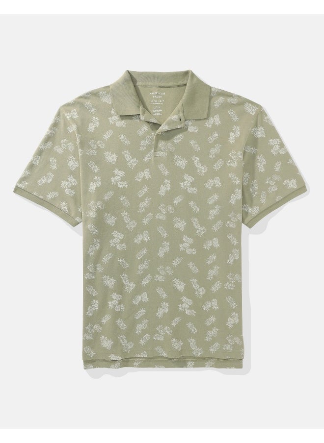 American Eagle Printed Pique Polo Shirt  - Image 2