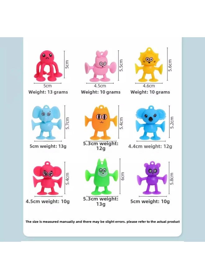 Cute Cartoon Sucker Animal Doll Octopus Suction Sticky Music Toy Children's Educational Science And Education Toys-Color:Animal 12 Color Box Promotional Money - Image 5