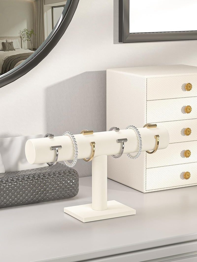 Ausalivan Bracelet Holder Stand,Bracelet Organizer Display for Selling,Bangle Organizer for Women,Watch Storage Holder for Men,Jewelry Business Supplies (Beige) - Image 2