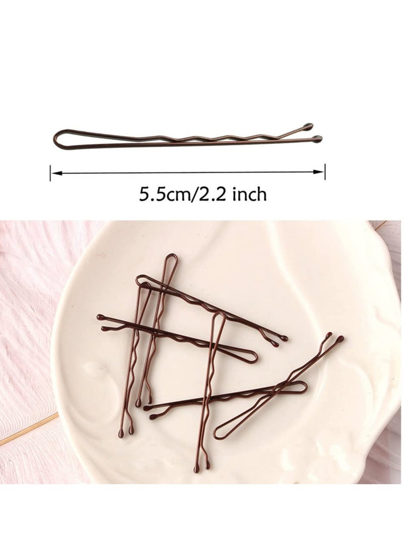YINGFENG Bobby Pins Brown, 240 Count 2.2 Inch Hair Pins With Cute Box, Premium Bobby Pin For Kids, Girls And Women, Great For All Hair Types  - Image 4