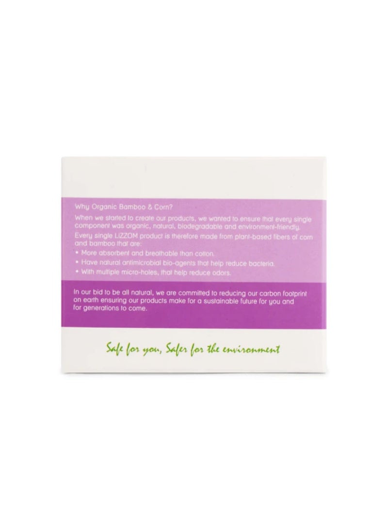 LiZZOM Organic Ultra Thin Regular Sanitary Pads with Wings, 10 Count, Bamboo Top Sheet, Biodegradable Back Sheet - Image 3