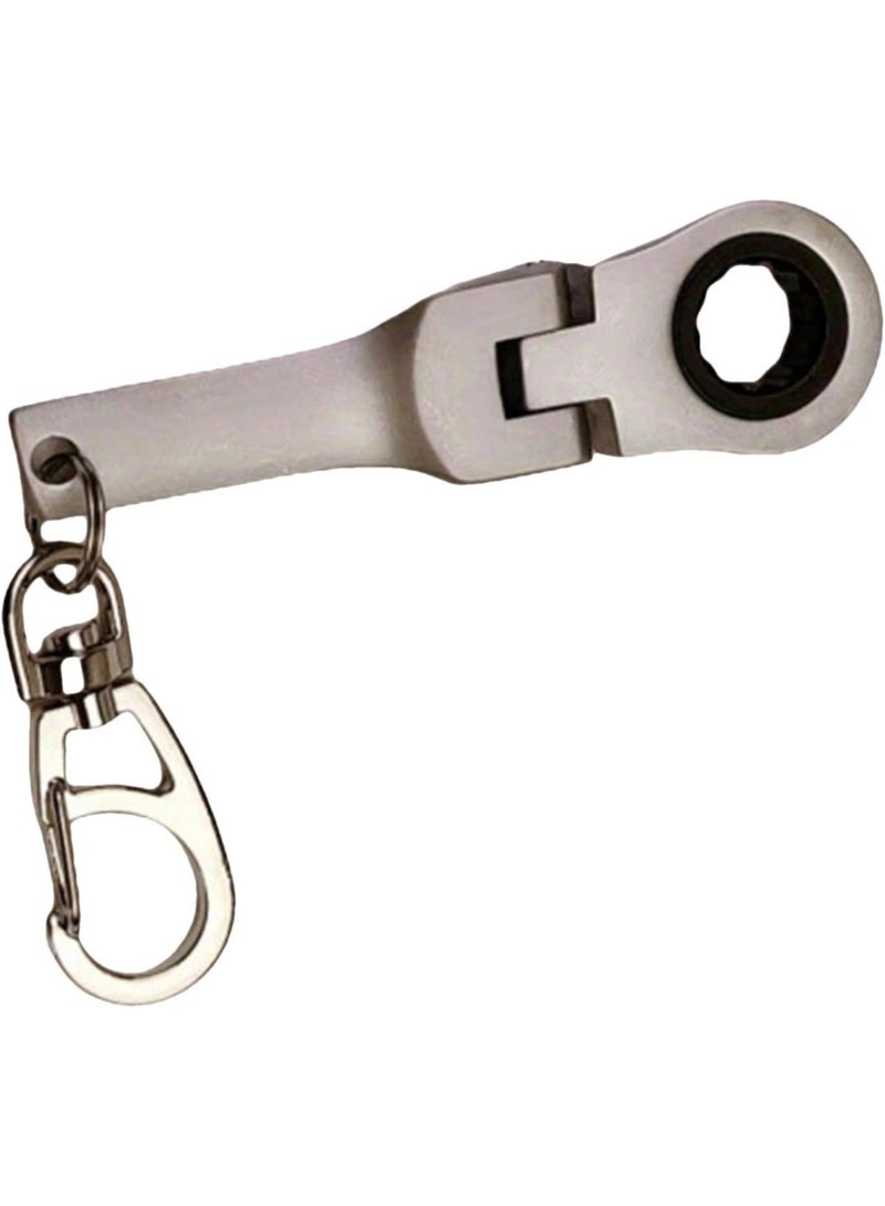 GGOOT Ratchet Wrench Keychain - Mechanic Keychain with 10mm Socket Wrench - High Hardness Wrench Ratchet Wrench Key Ring Home Decoration - Image 1