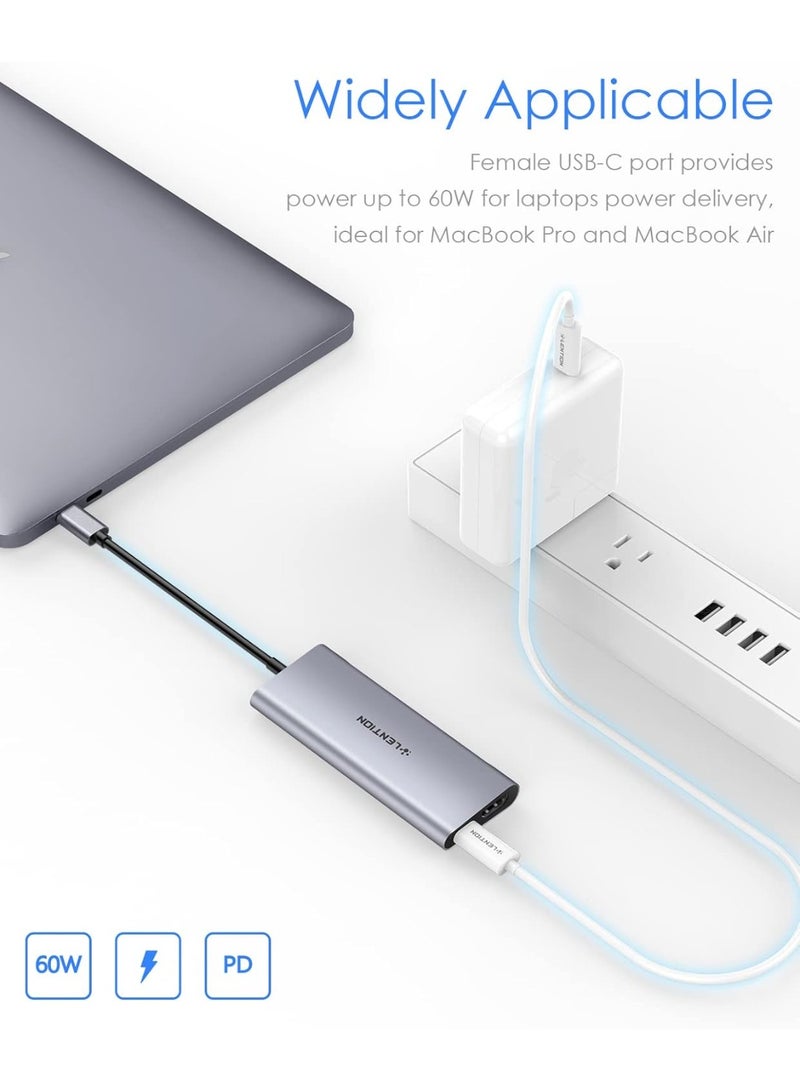 LENTION USB-C Hub Multiport with 4K HDMI, 100W PD, 4 USB 3.0, Type C Charging Compatible 2025-2016 MacBook Pro, New Mac Air & Surface, Chromebook, More,... - Image 3