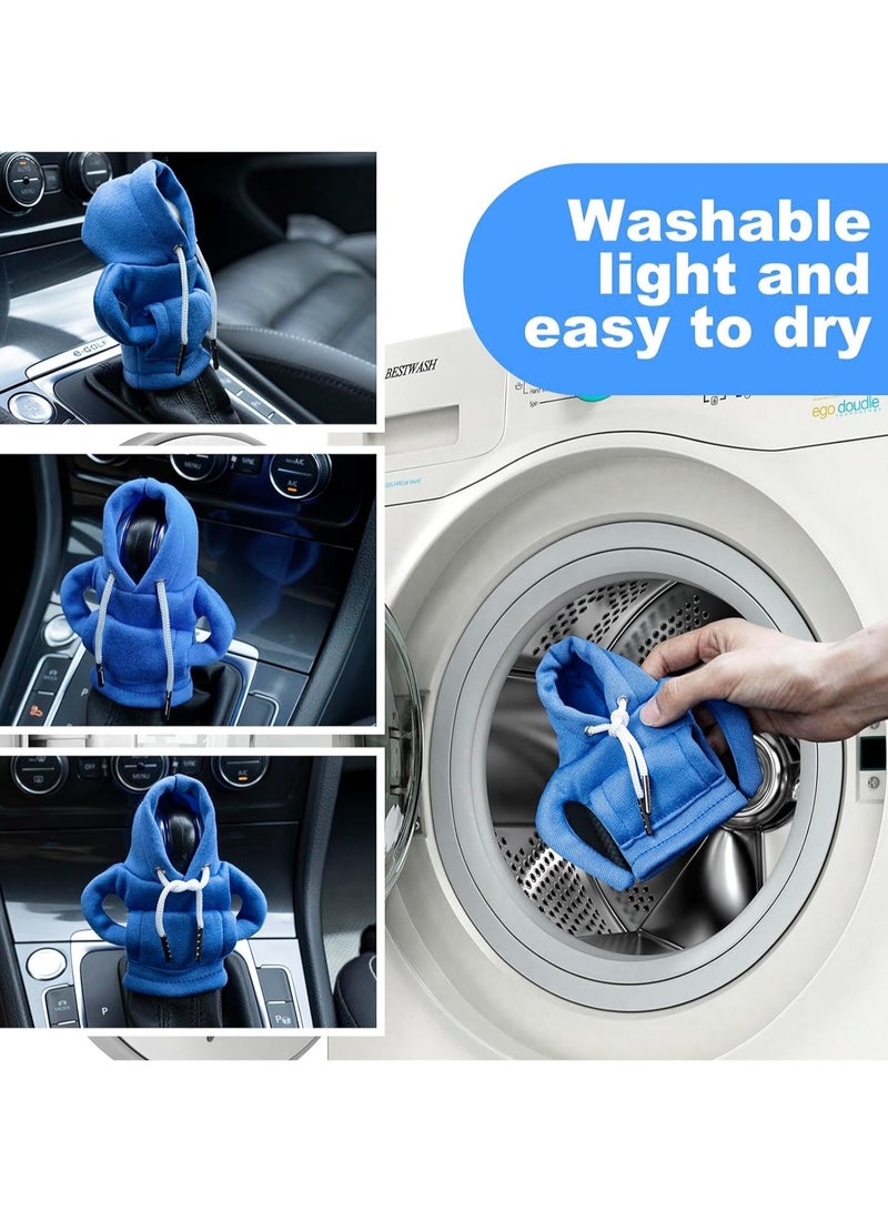 Sakina Gear Shift Hoodie, Gear Shift Cover, Universal Car Shift Knob Hoodie, Mini Hoodie for Car Shifter, Automotive Interior Cute Gadgets, Car Accessories and Decorations(Blue） - Image 5