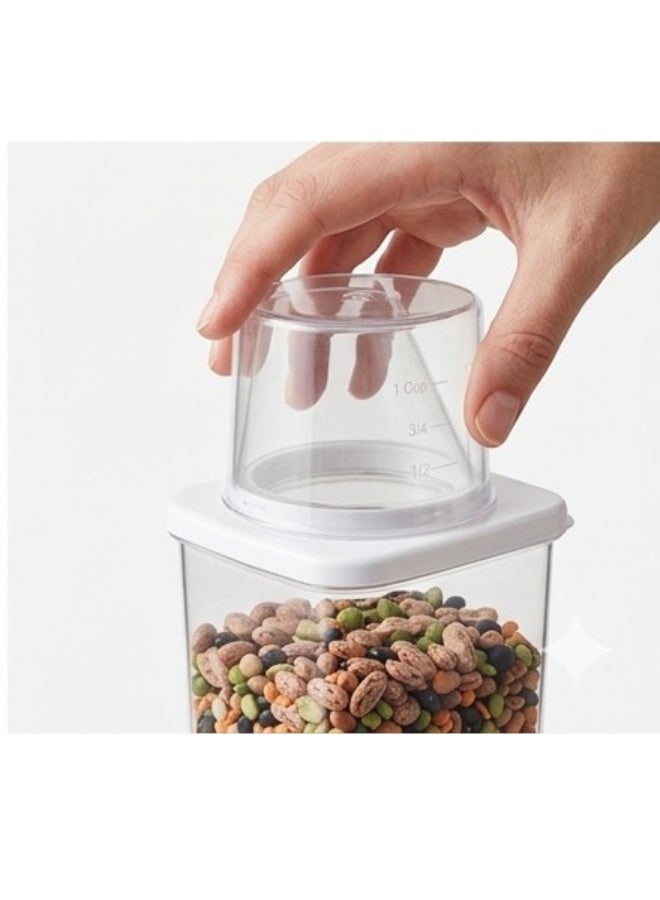 Airtight 870ml Pet Dry Food Storage Container - Airtight Cat and Dog Food Storage Container for Dry Ingredients and Assorted Foods - Transparent Design - Image 3