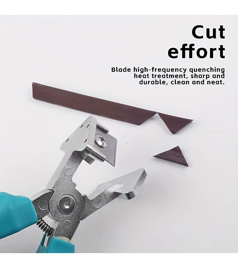 Lake Blue V-Shaped Rubber Strip Scissors 90 Degree Notch Pliers For Sealing Tool - Image 4