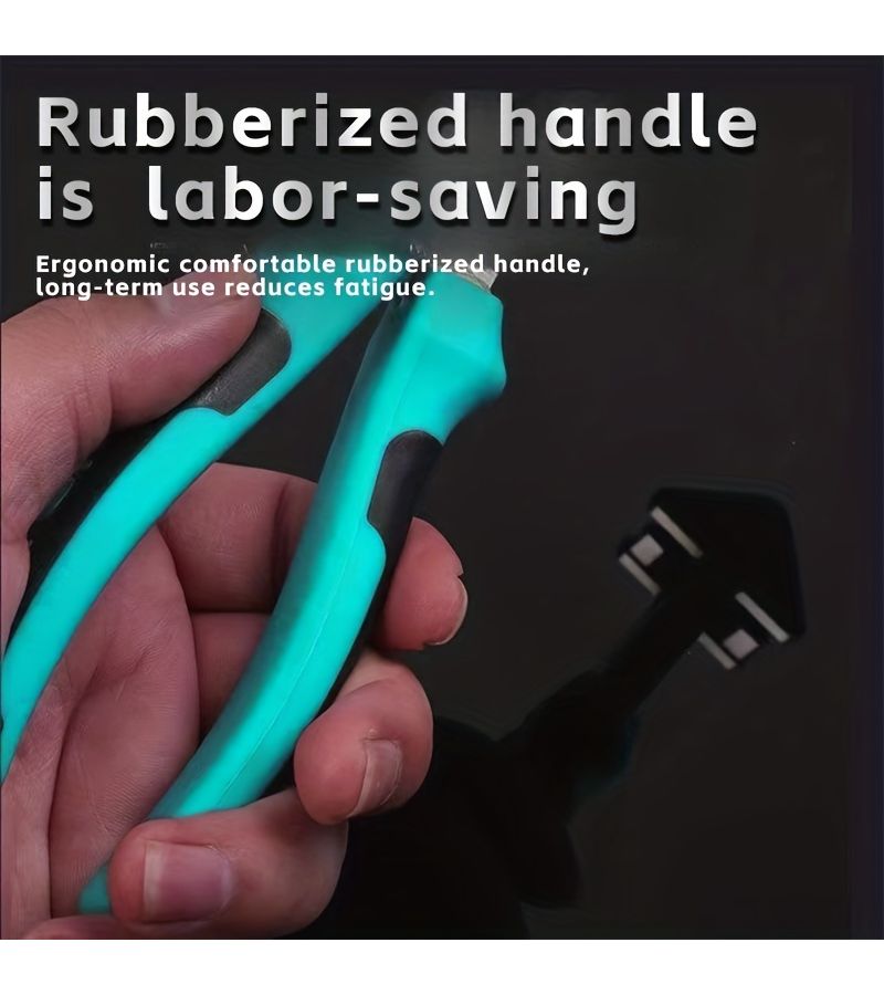 Lake Blue V-Shaped Rubber Strip Scissors 90 Degree Notch Pliers For Sealing Tool - Image 1