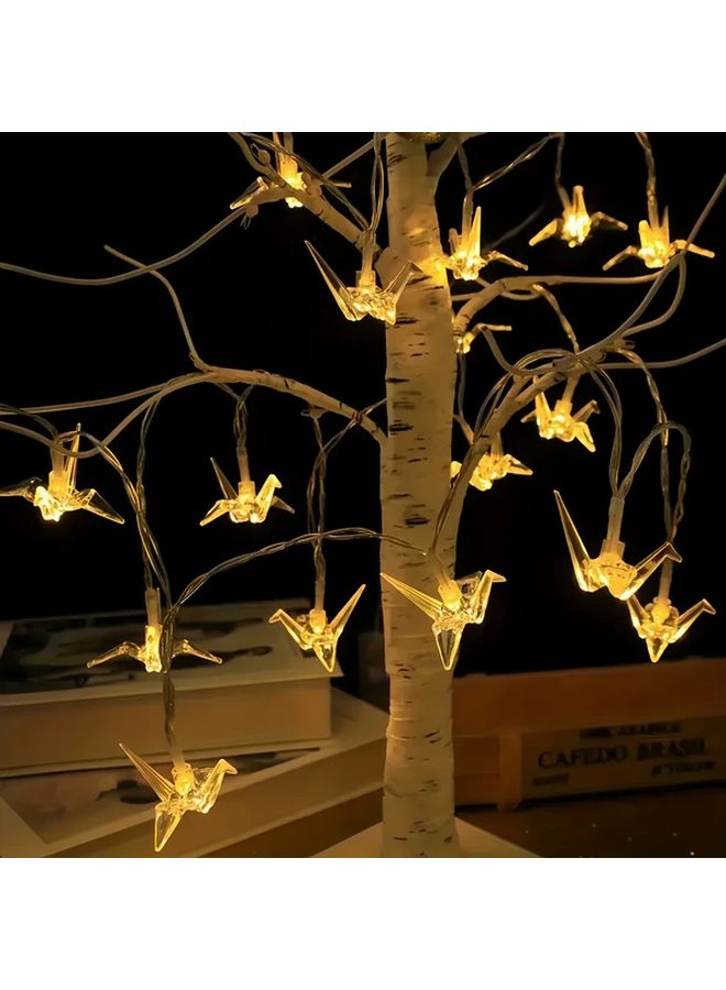 9.84ft 20LED Warm White Paper Crane String Lights Battery Powered For Christmas Wedding Decorations - Image 5
