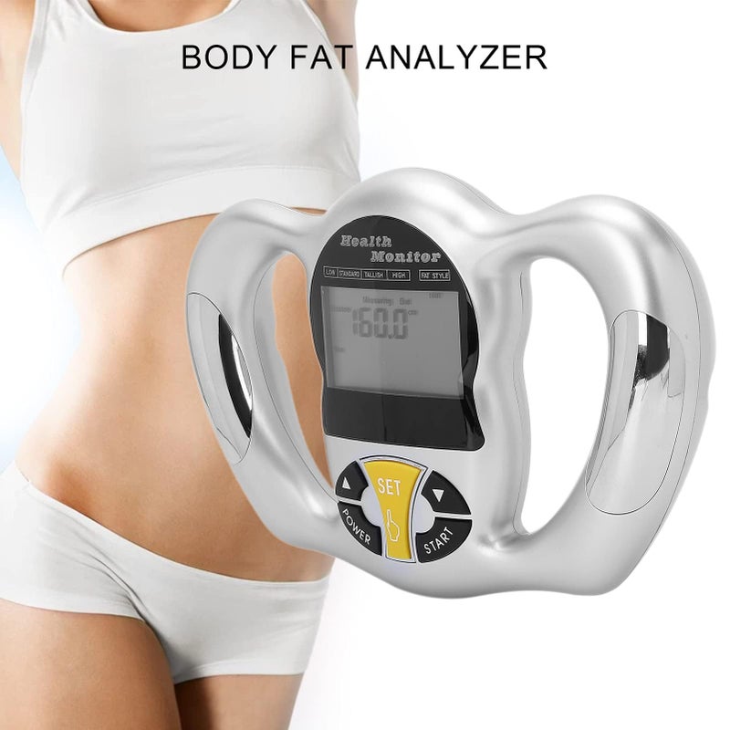 Zikra Digital Body Fat Analyzer Electronic BMI Handheld Body Fat Monitor with LCD Display Multifunctional Portable Body Fat Measurement Device for Weight Loss Fitness Monitoring Personal Health - Image 2