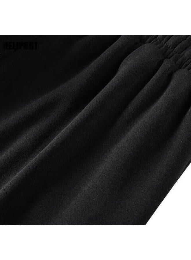 Heliport Basic Straight Leg Pants Streetwear Loose Fit Unisex High Street Sports Trousers Black M - Image 3