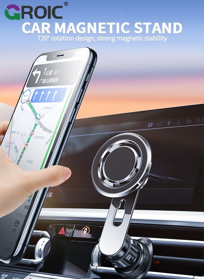 GROIC MagSafe Car Phone Mount, Enjoy Never Blocking Easily Install Hands Free Magnetic Phone Holder, Fit for iPhone 15 Pro Plus Max 14 13 12 Mini MagSafe Case  - Image 2