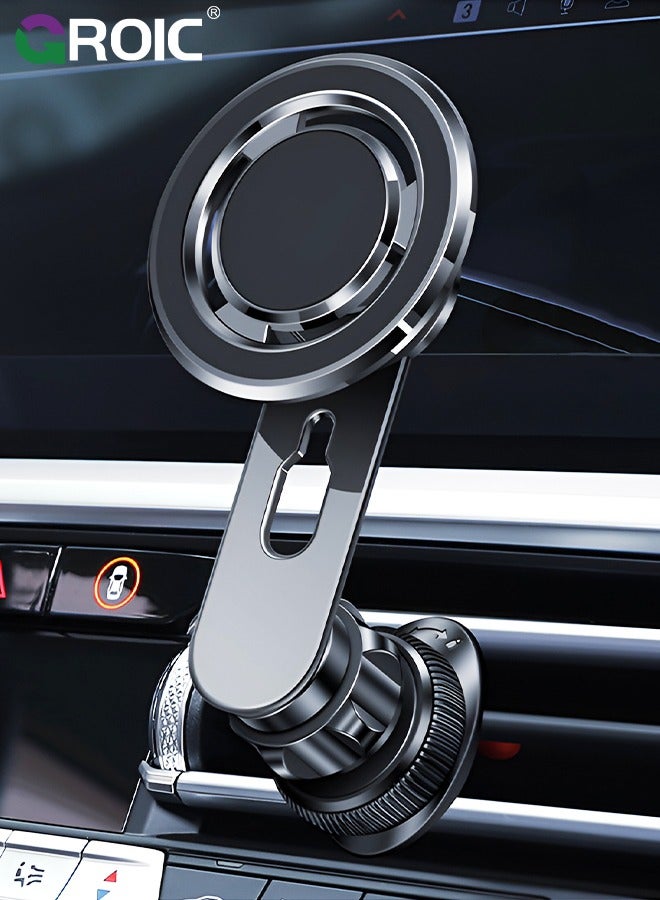 GROIC MagSafe Car Phone Mount, Enjoy Never Blocking Easily Install Hands Free Magnetic Phone Holder, Fit for iPhone 15 Pro Plus Max 14 13 12 Mini MagSafe Case  - Image 1