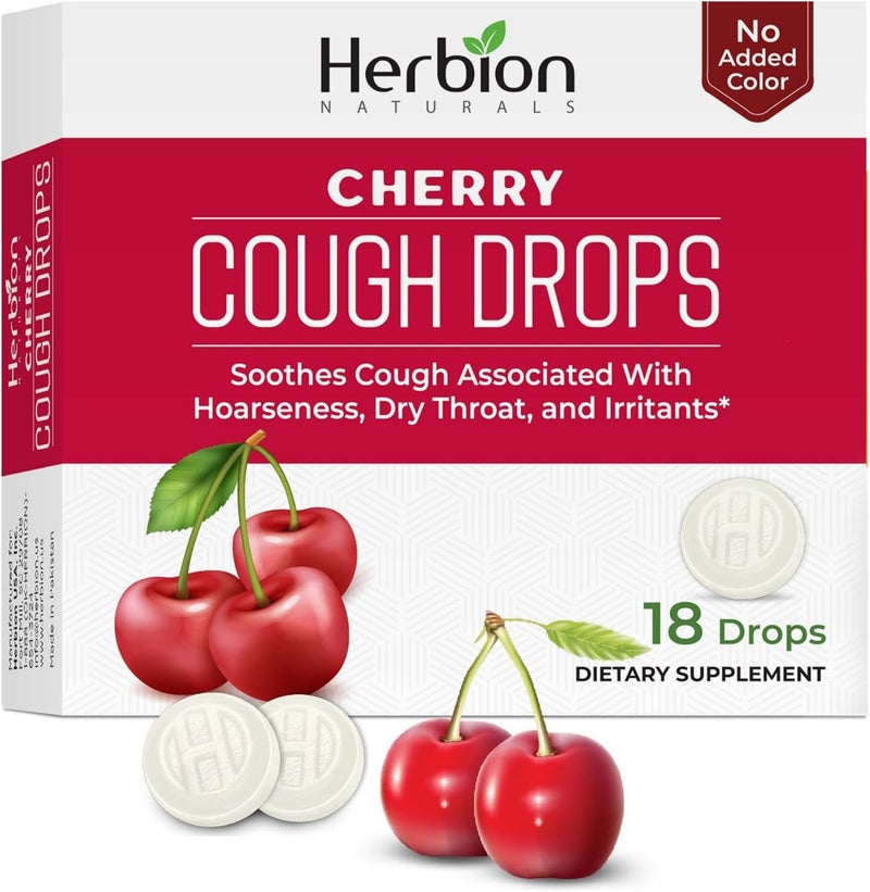 HERBION Naturals Cough Drops Dietary Supplement Soothes Cough for Adults and Children Over 6 Years No Artificial Flavor No Added Color 108 Count Pack of 6 Cherry - Image 2