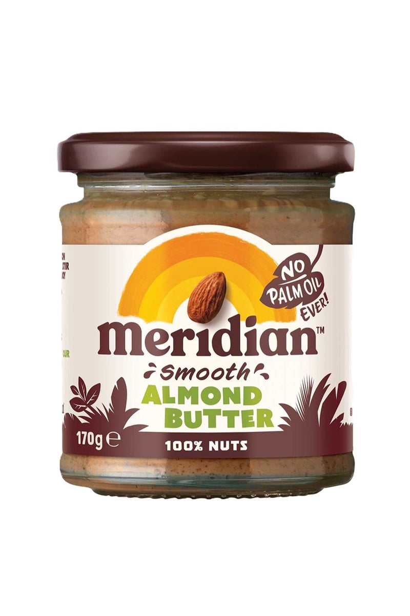 ميريديان زبدة اللوز الناعمة، خالية من زيت النخيل على الإطلاق، 170 جرام