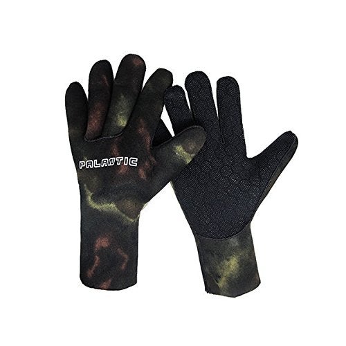 Palantic Spearfishing Camouflage 3mm Neoprene Gloves, Medium - Image 1