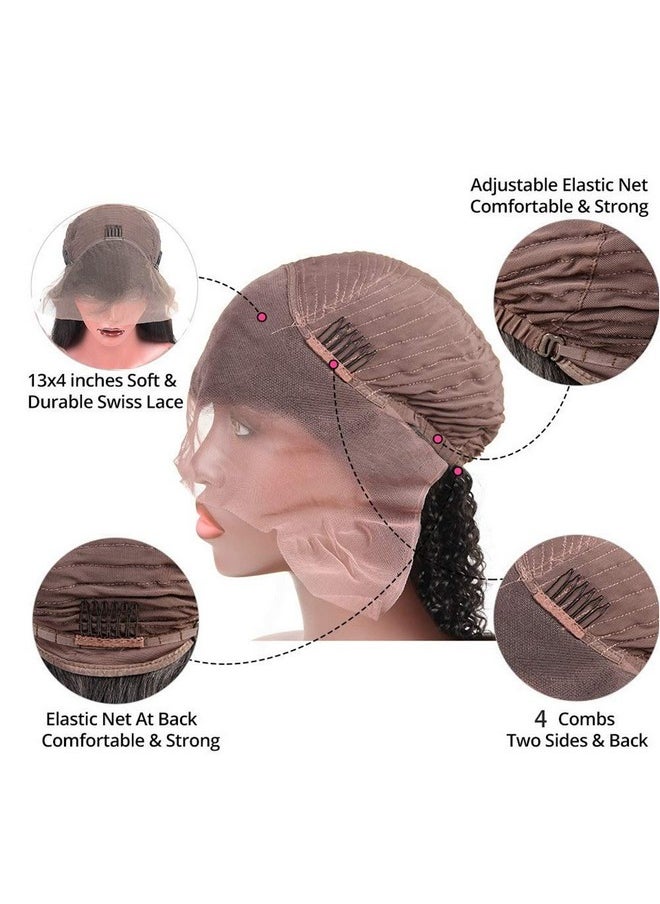 Suerkeep - Peruvian Water Curly Wave Human Hair Lace Frontal Wigs For Black Women 100% Unprocessed Virgin Human Hair Lace Front Wigs Pre Plucked With Baby Hair Glueless Water Wave Wet And Wavy Human Hair Wigs - Image 1