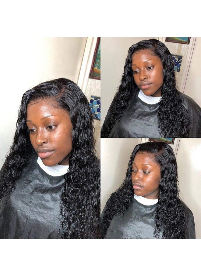 Suerkeep - Peruvian Water Curly Wave Human Hair Lace Frontal Wigs For Black Women 100% Unprocessed Virgin Human Hair Lace Front Wigs Pre Plucked With Baby Hair Glueless Water Wave Wet And Wavy Human Hair Wigs - Image 1