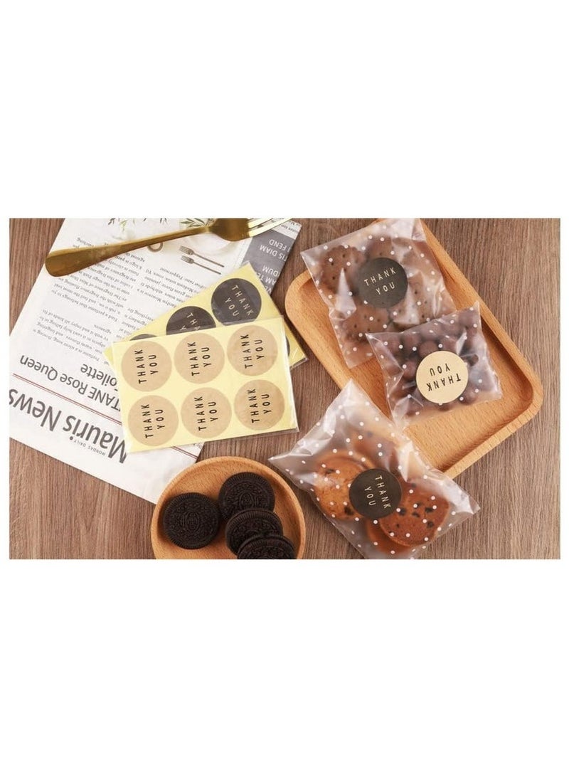 بيكو 200 قطعة من حقيبة هدايا حلوى كوكيز بلاستيكية ذاتية اللصق ذاتية اللصق، أكياس تغليف ذاتية الغلق بنقاط بيضاء قابلة لإعادة الإغلاق، شوكولاتة صغيرة لحفلات أعياد الميلاد وحفلات الزفاف - Image 2