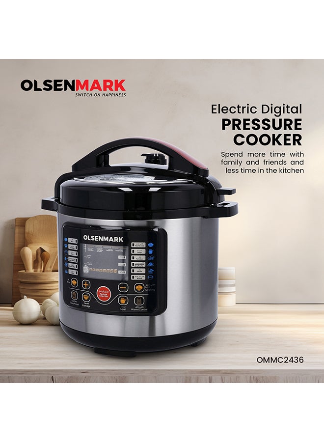 أولسنمارك جهاز طهي بالضغط الكهربائي الرقمي 6 L 1000 W OMMC2436 متعدد الألوان - Image 1